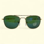AO Avinger Style Sunglasses – Gold Frame / Green Lens