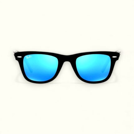 Premium Wayfarer Sunglasses | Blue Mirror Lens