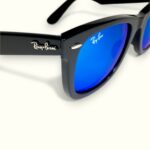 Premium Wayfarer Sunglasses | Blue Mirror Lens - Image 3