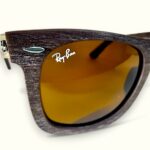 Premium Wooden Texture Wayfarer Sunglasses - Image 4