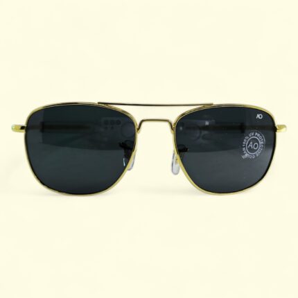 AO Avinger Style Sunglasses – Gold Frame / Black Lens