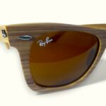 Premium Wooden Texture Wayfarer Sunglasses - Image 4