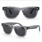 Premium Transparent Smoke Wayfarer Sunglasses – Grey Transparent Frame | Dark Lens | UV400 Protection - Image 4