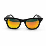 Premium Mirror Lens Wayfarer Sunglasses – UV Protection | Classic Black Frame | Unisex