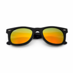 Premium Mirror Lens Wayfarer Sunglasses – UV Protection | Classic Black Frame | Unisex - Image 3