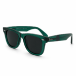 Premium Transparent Emerald Green Wayfarer Sunglasses – Crystal Green Frame | Smoke Lens | UV400 Protection - Image 2