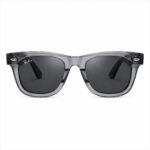Premium Transparent Smoke Wayfarer Sunglasses – Grey Transparent Frame | Dark Lens | UV400 Protection